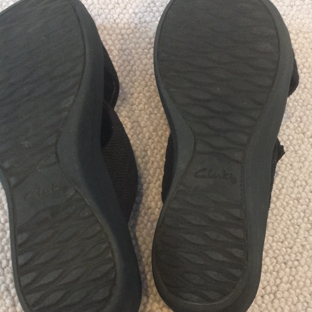 Black Clarks Cloudsteppers Arla Wave Slide Sandals, Size 7.5 - Picture 6 of 7